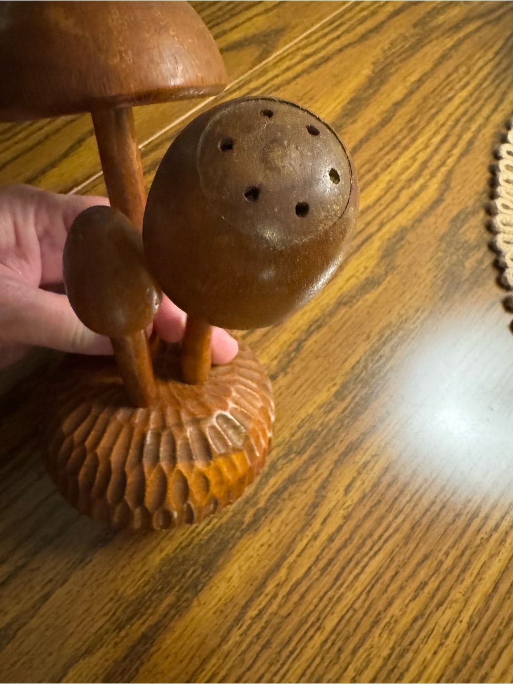 Wood Mushroom Toothpick Holder Server - Picture 13 of 15